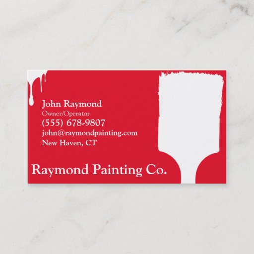 Customizable Red Painter Business Cards