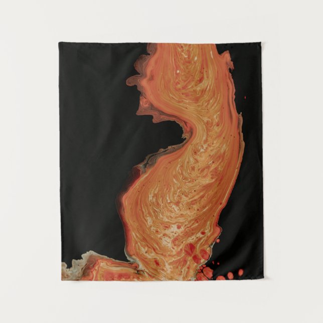 Red painting photograph tapestry (Front)