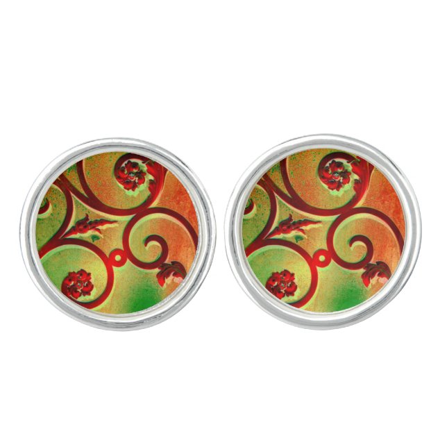 Red Pair of Cufflinks (Front)