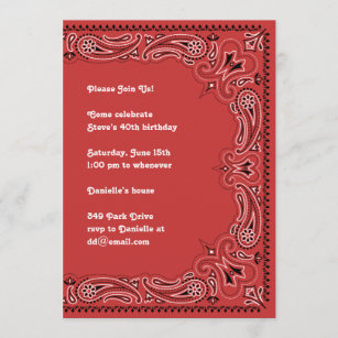 Bandana Invitations & Invitation Templates