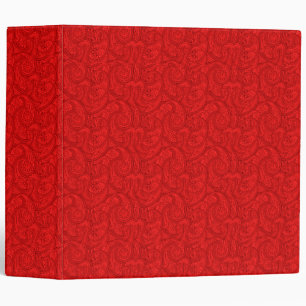 Red Paisley Binder
