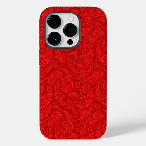 Red Paisley Case_Mate iPhone 14 Pro Case