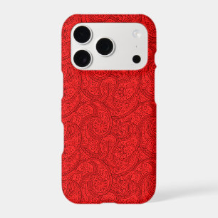 Red Paisley iPhone 17 Pro Case