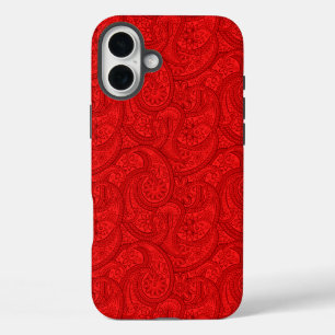 Red Paisley iPhone 16 Plus Case