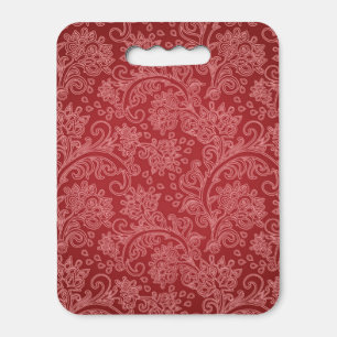 Red Paisley Damask Designer Floral Classic Seat Cushion