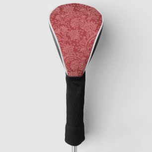 Red Paisley Damask Designer Floral Vintage Classic Golf Head Cover