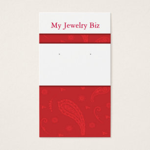Red Paisley Earring Cards