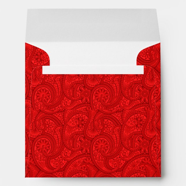 Red Paisley Envelope (Back (Bottom))
