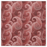 Red Paisley Exotic Pattern Fabric