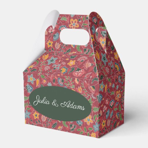 Red Paisley Favor Box