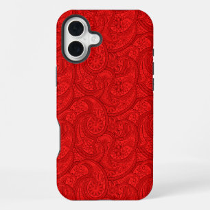 Red Paisley iPhone 16 Plus Case