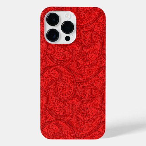 Red Paisley iPhone 14 Pro Max Case