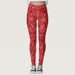 Red Paisley Leggings<br><div class="desc">Red Paisley</div>