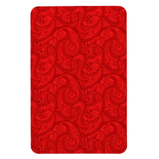 Red Paisley Magnet (Vertical)