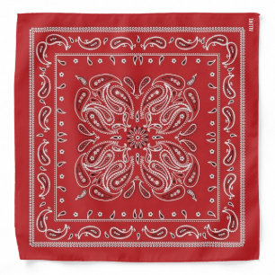 Red Paisley Mandala Bandana