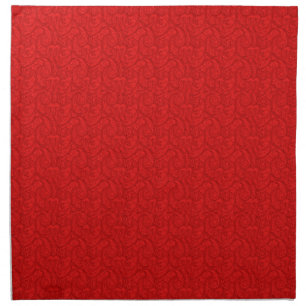 Red Paisley Napkin
