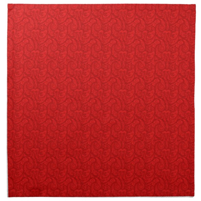 Red Paisley Napkin (Front)