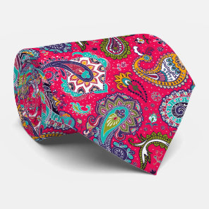Red Paisley Neck Tie