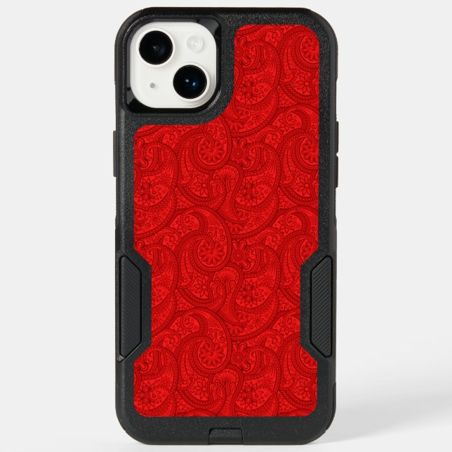 Red Paisley Otterbox iPhone Case (Back)