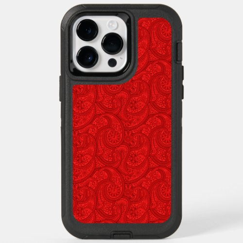 Red Paisley OtterBox iPhone 14 Pro Max Case