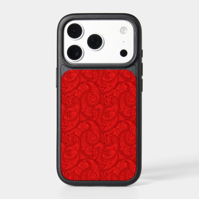 Red Paisley Otterbox iPhone Case (Back)
