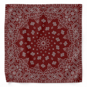 Red Paisley Pattern Bandana