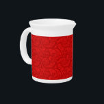 Red Paisley Pitcher<br><div class="desc">Red Paisley pattern</div>