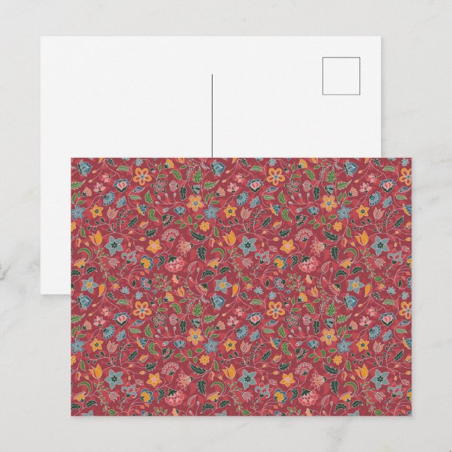Red Paisley Postcard (Front/Back)