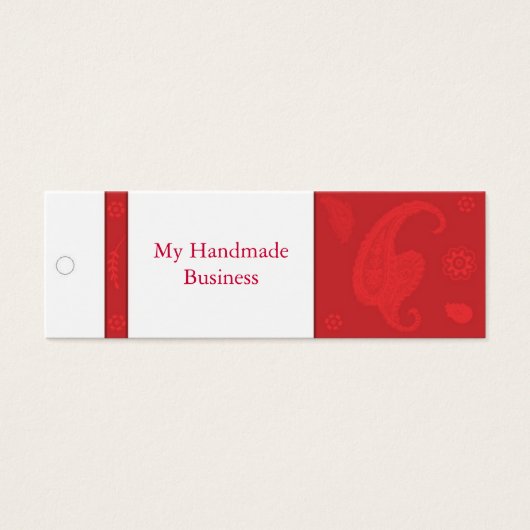 Red Paisley Tag (Front)