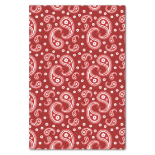 Red Paisley Pattern Craft Tissue Paper