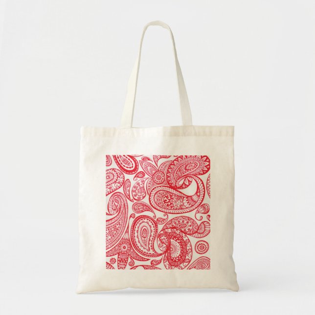 Red Paisley Tote (Front)