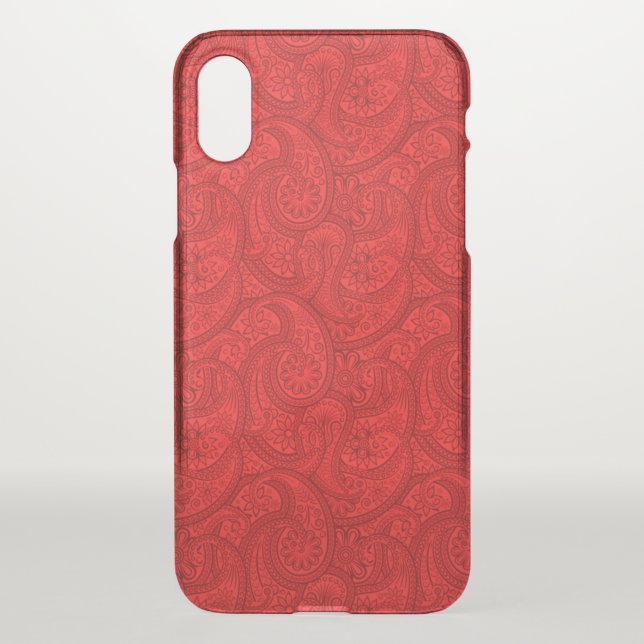 Red Paisley Uncommon iPhone Case (Back)