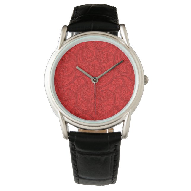 Red Paisley Watch (Front)