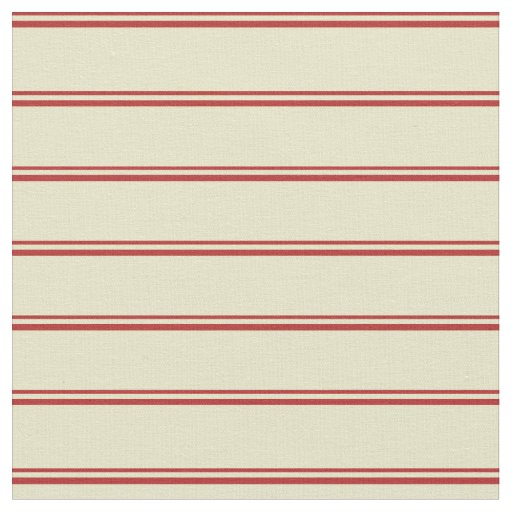 Red & Pale Goldenrod Lines Fabric