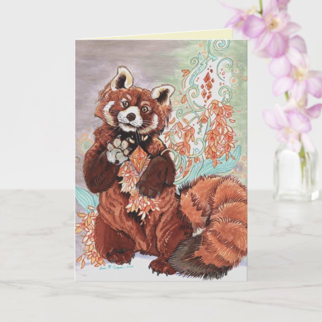 Red Panada Crystaline Vibes Art Card (Orchid)