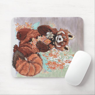 Red Panada Crystaline Vibes Art Mouse Pad