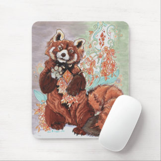Red Panada Crystaline Vibes Art Mouse Pad