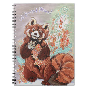 Red Panada Crystaline Vibes Art Planner Notebook