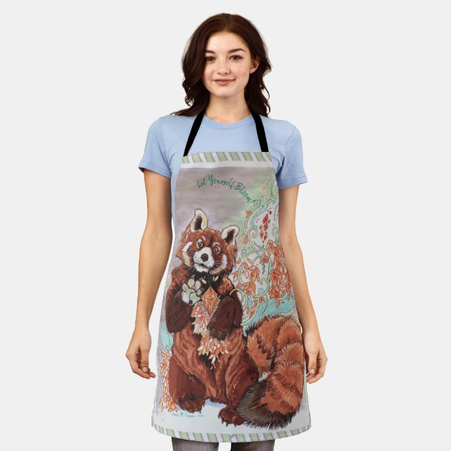 Red Panada Crystaline Vibes Let Yourself Bloom Apron (Worn)