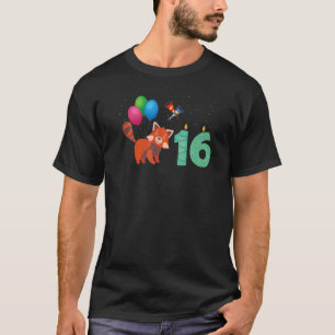 Red Panda 16th Birthday Fun Red Pandas Animal  Gra T-Shirt
