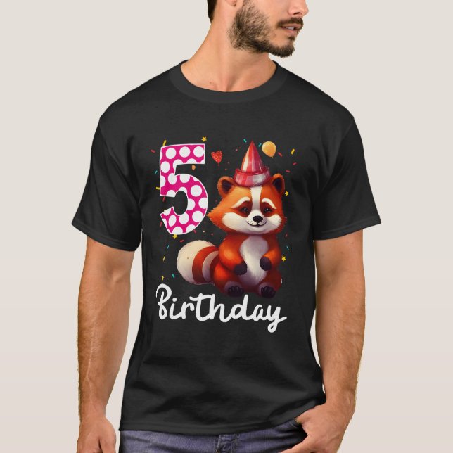 Red Panda 5Th I'M 5 T-Shirt (Front)