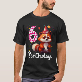 Red Panda 6Th I'M 6 T-Shirt