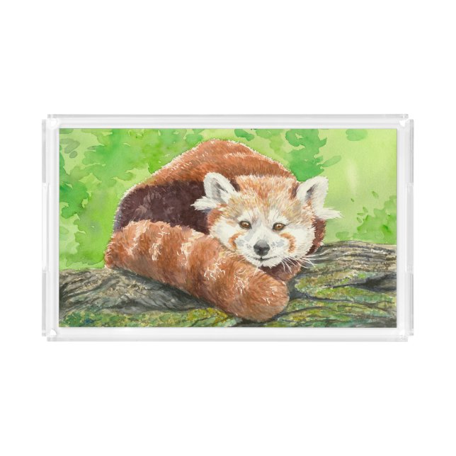 Red panda acrylic tray (Front)