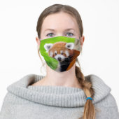 Red Panda Adult Cloth Face Mask (Worn)