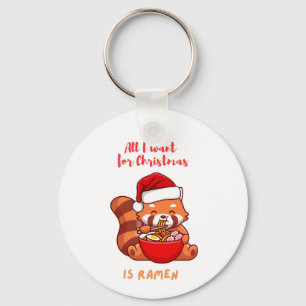 Red panda: All I want for Christmas is Ramen Keychain
