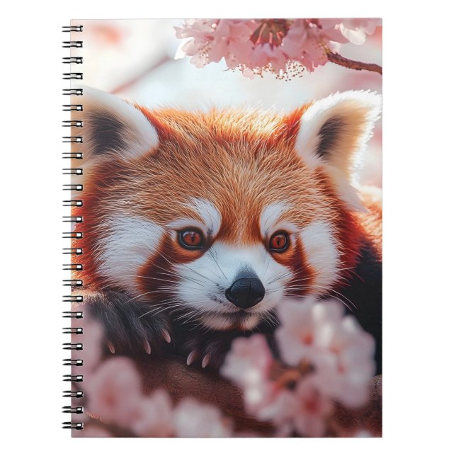 Red Panda Among Cherry Blossoms  Notebook (Front)