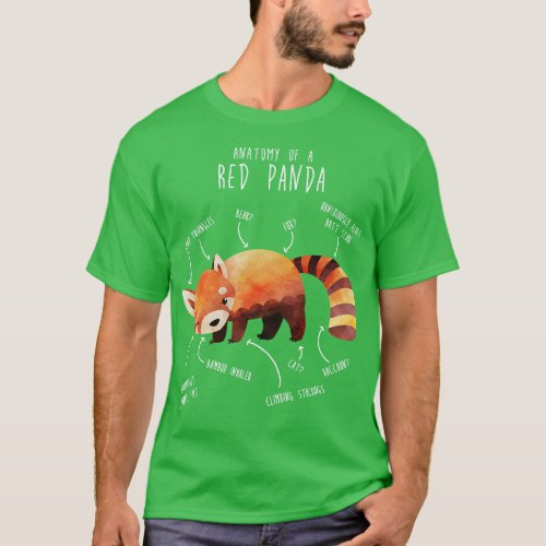 Red Panda Animal Anatomy 1 T_Shirt