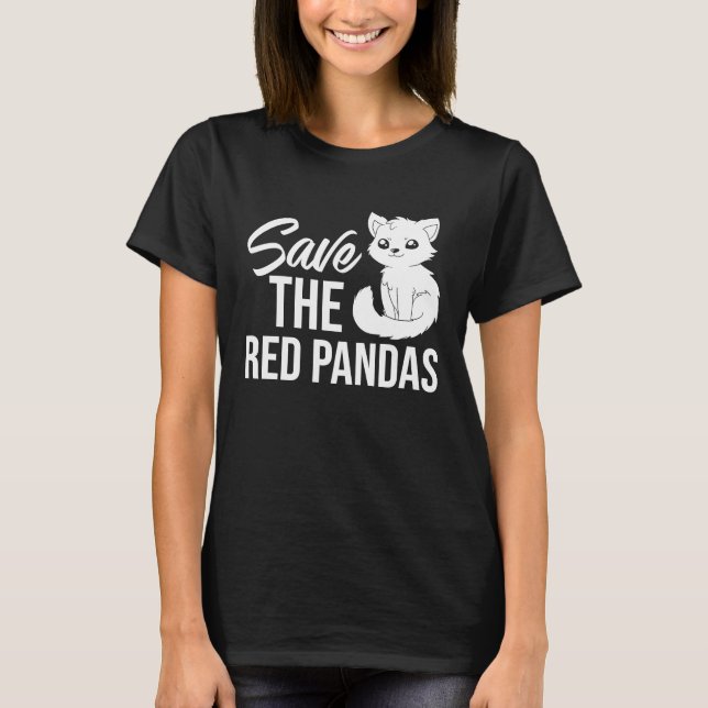 Red Panda Animal Habitat Tail T-Shirt (Front)