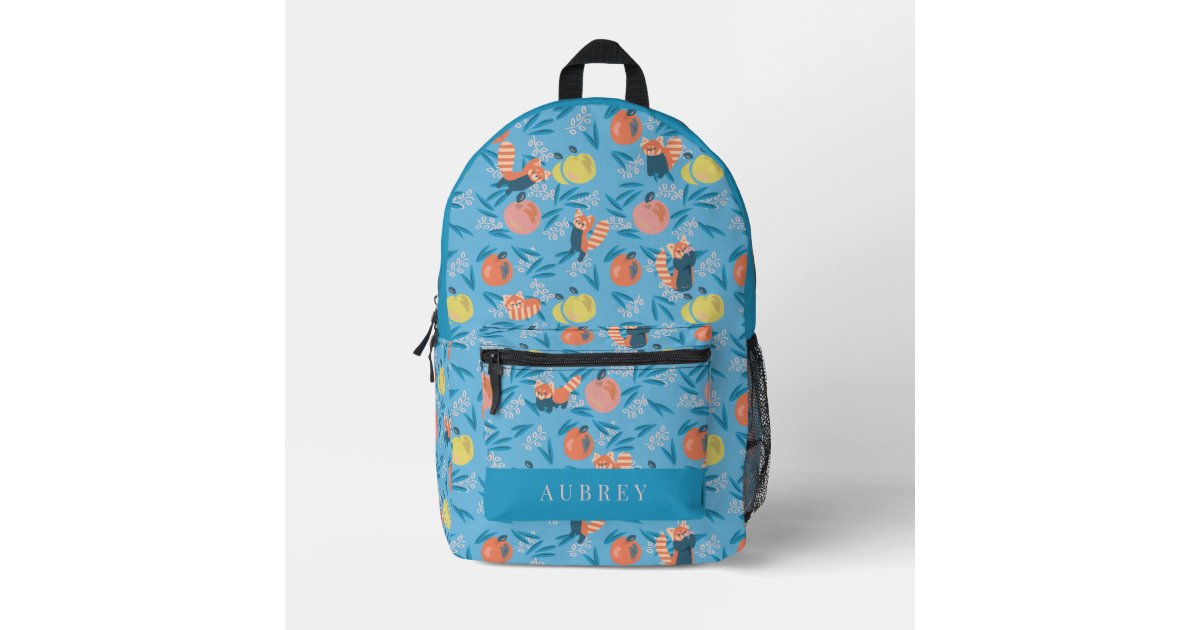 Panda Fruit Pattern Print Backpack main image 1
