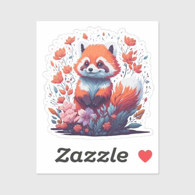 Red Panda Art Sticker (Sheet)